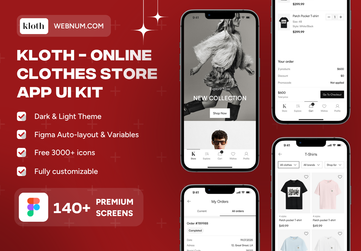 KLOTH - Online Clothes Store App Ui Kit