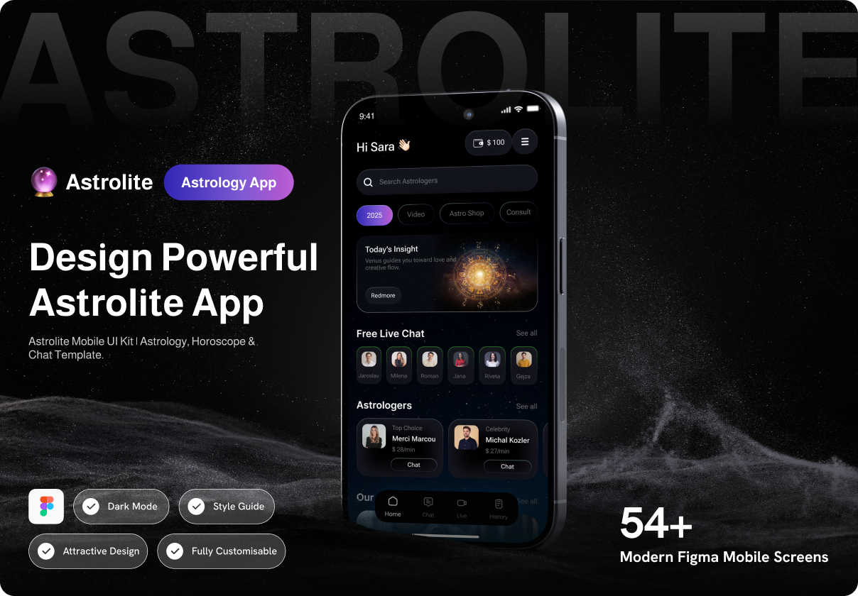 Astrolite | Astrology App UI Kit