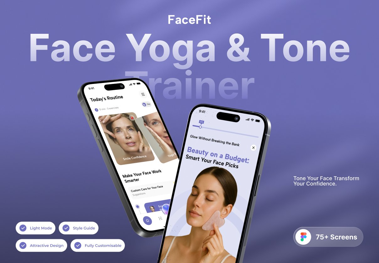 FaceFit | Face Yoga & Tone Trainer UI Kit