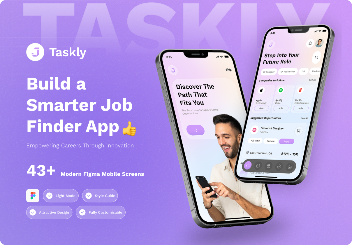 Taskly | Job Finder App UI Kit