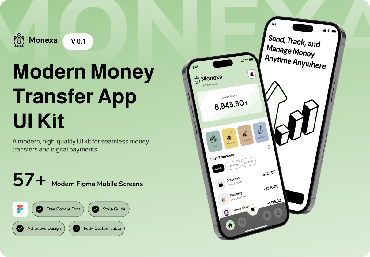 Monexa | Money Transfer App UI Kit