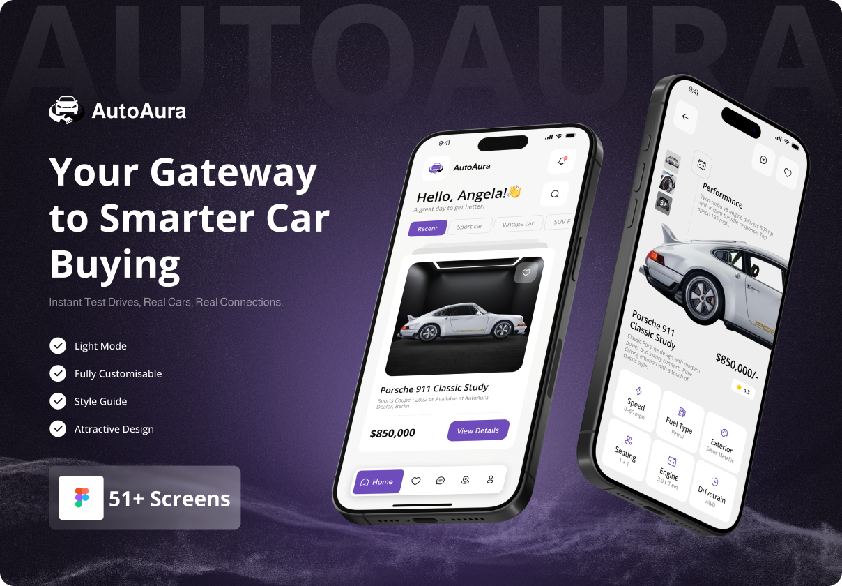AutoAura | Car Marketplace App UI Kit for Figma*