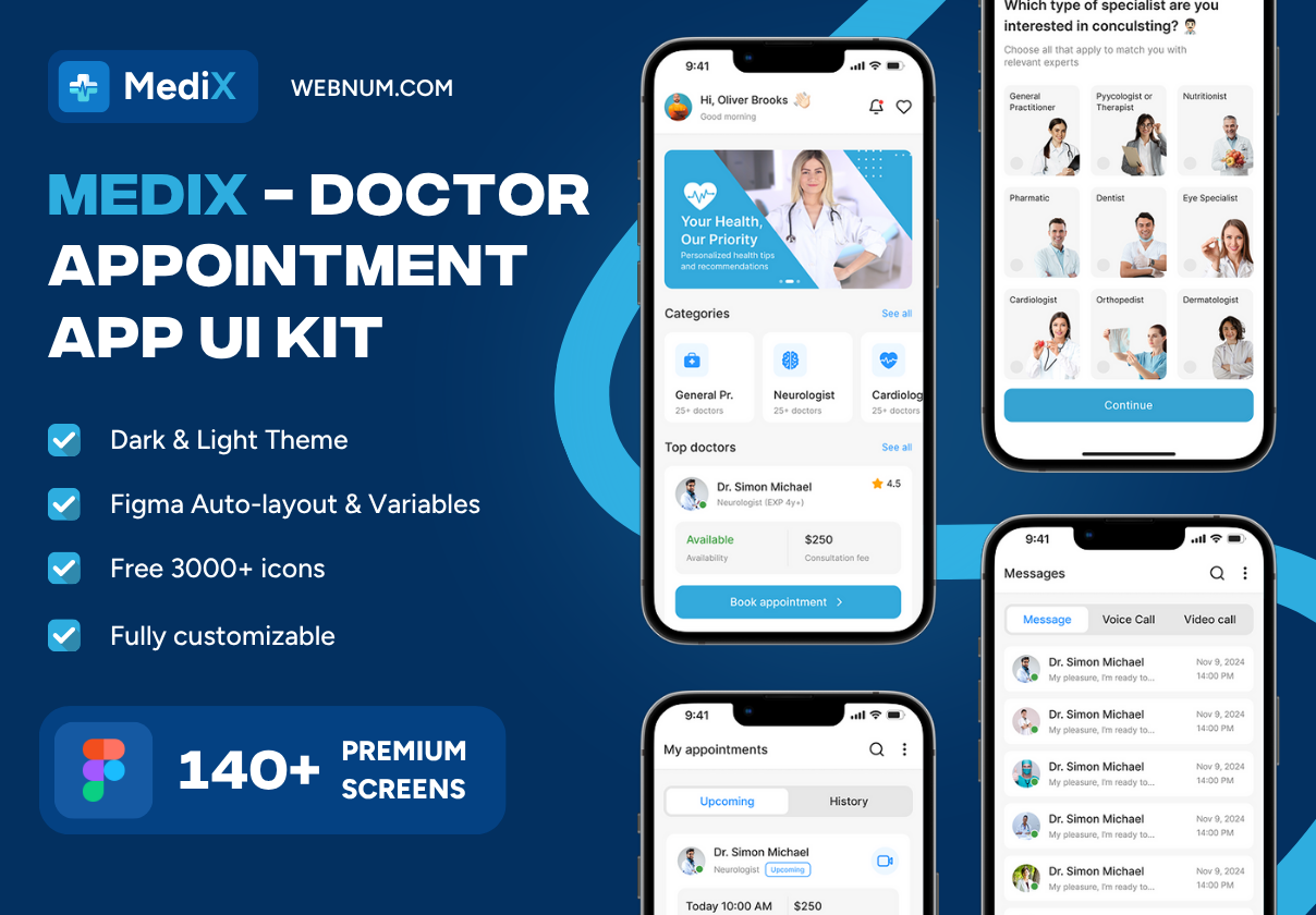Medix - Doctor Appointment App Ui Kit