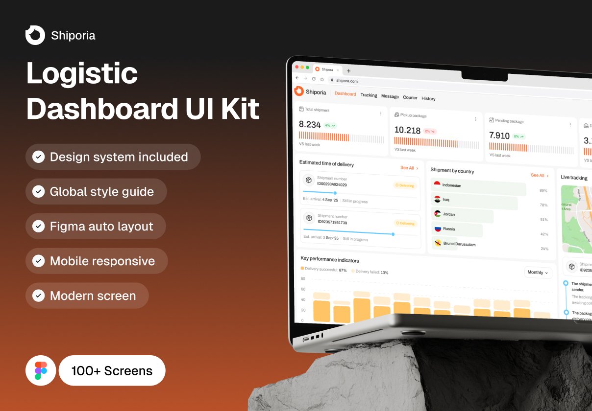 Shiporia – Logistic Dashboard UI Kit