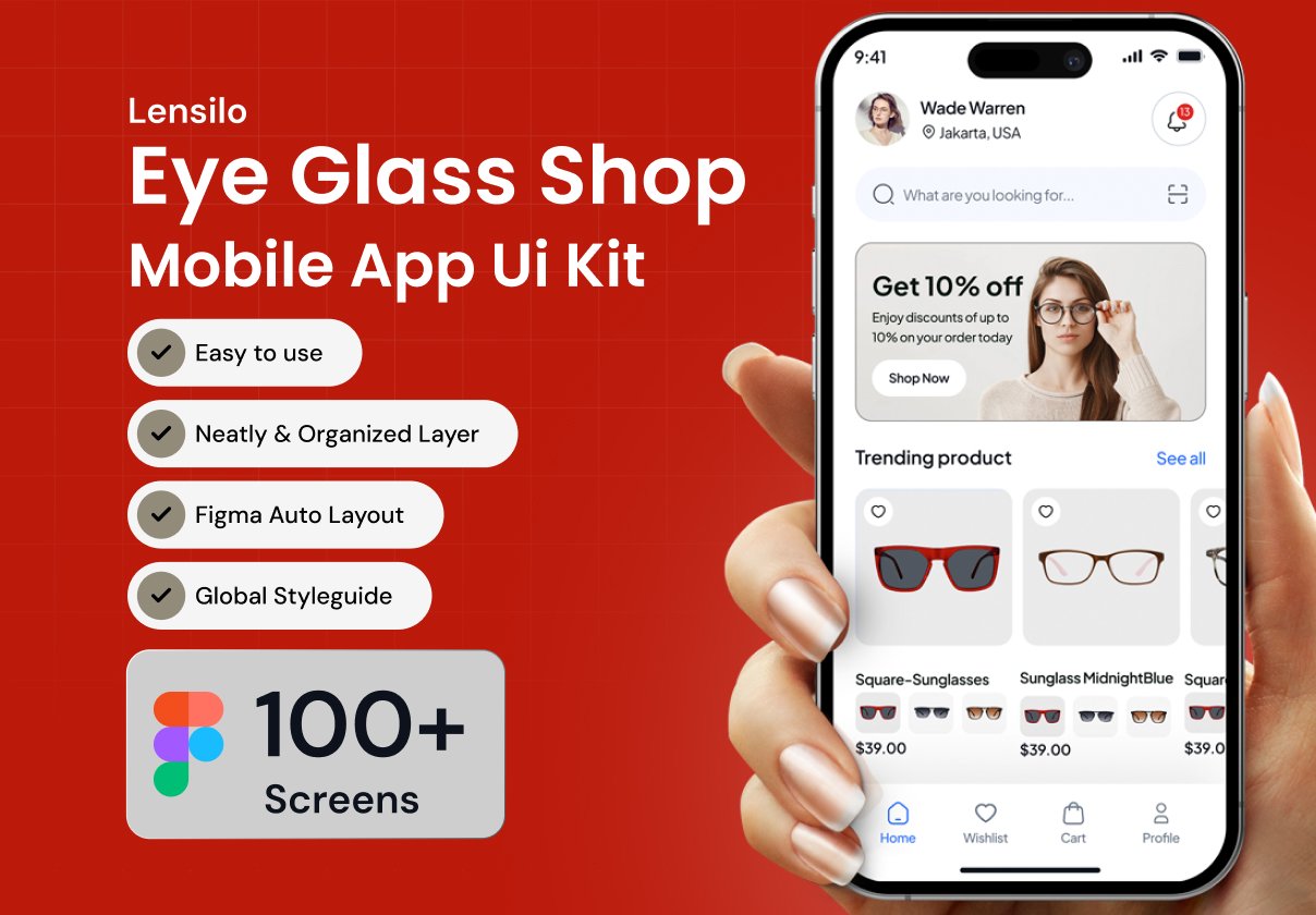 Lensilo Eye Glass Shop Mobile App Ui Kit