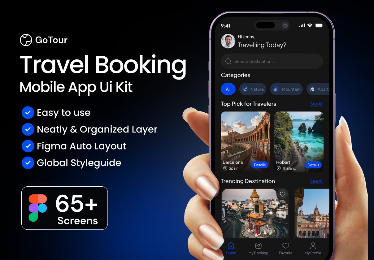 Go tour Travel Booking Mobile App Kit