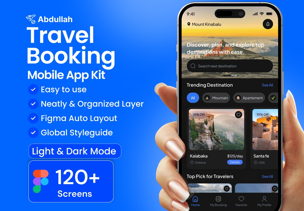 Abdullah Travel Booking Mobile App Kit