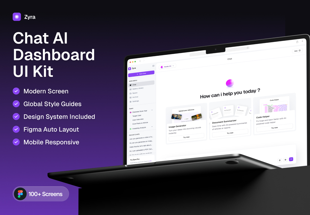 Zyra – Chat AI Dashboard UI Kit