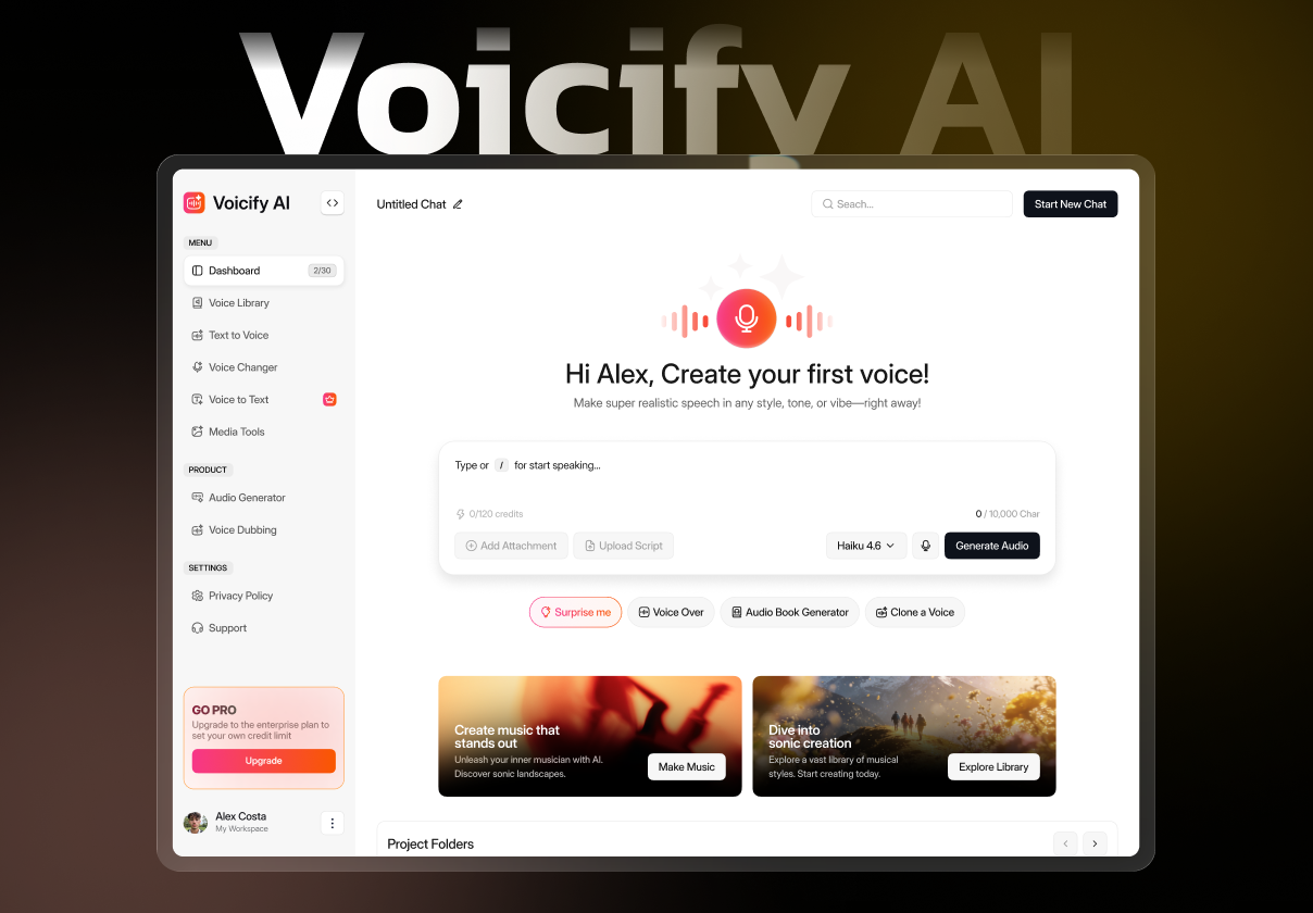 Voicify AI - AI Voice Intelligent Agents Dashboard Ui Kit - Dashboard design asset by ui8