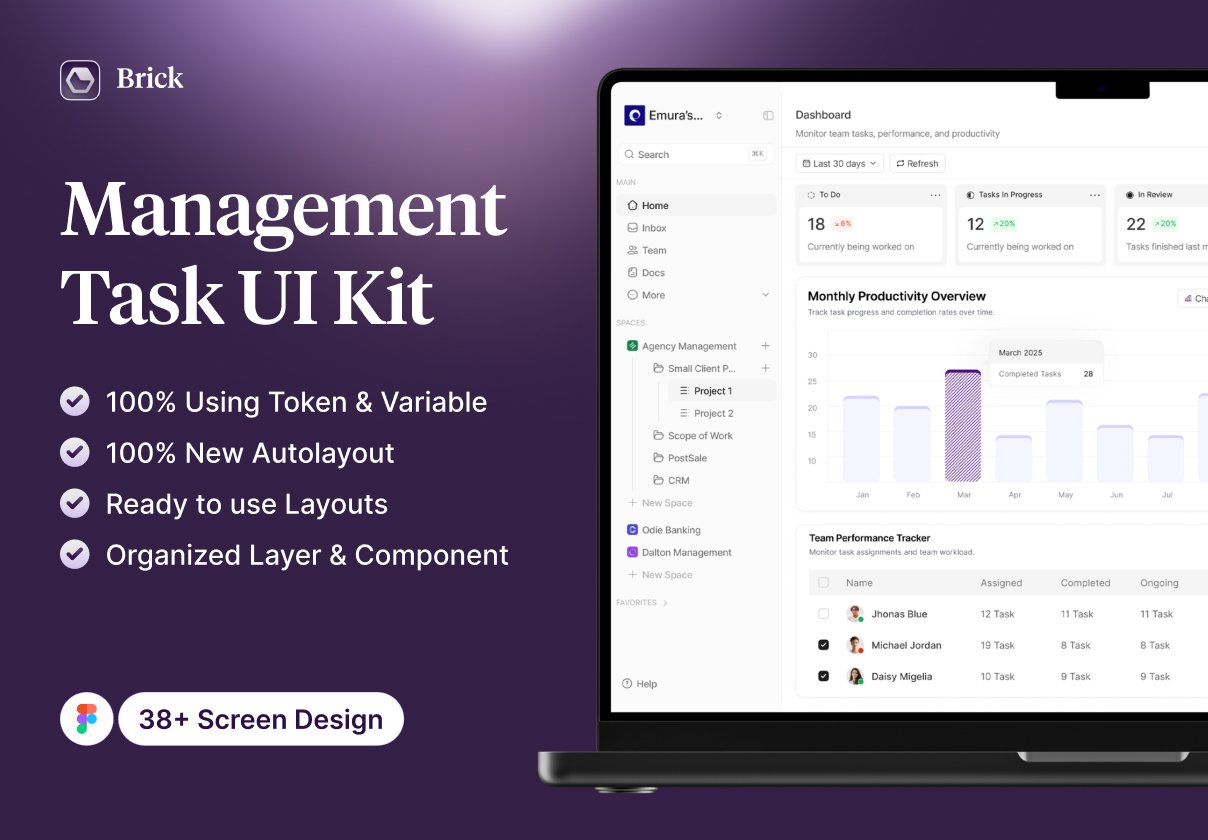 Brick - Task Management Dashboard UI Kit