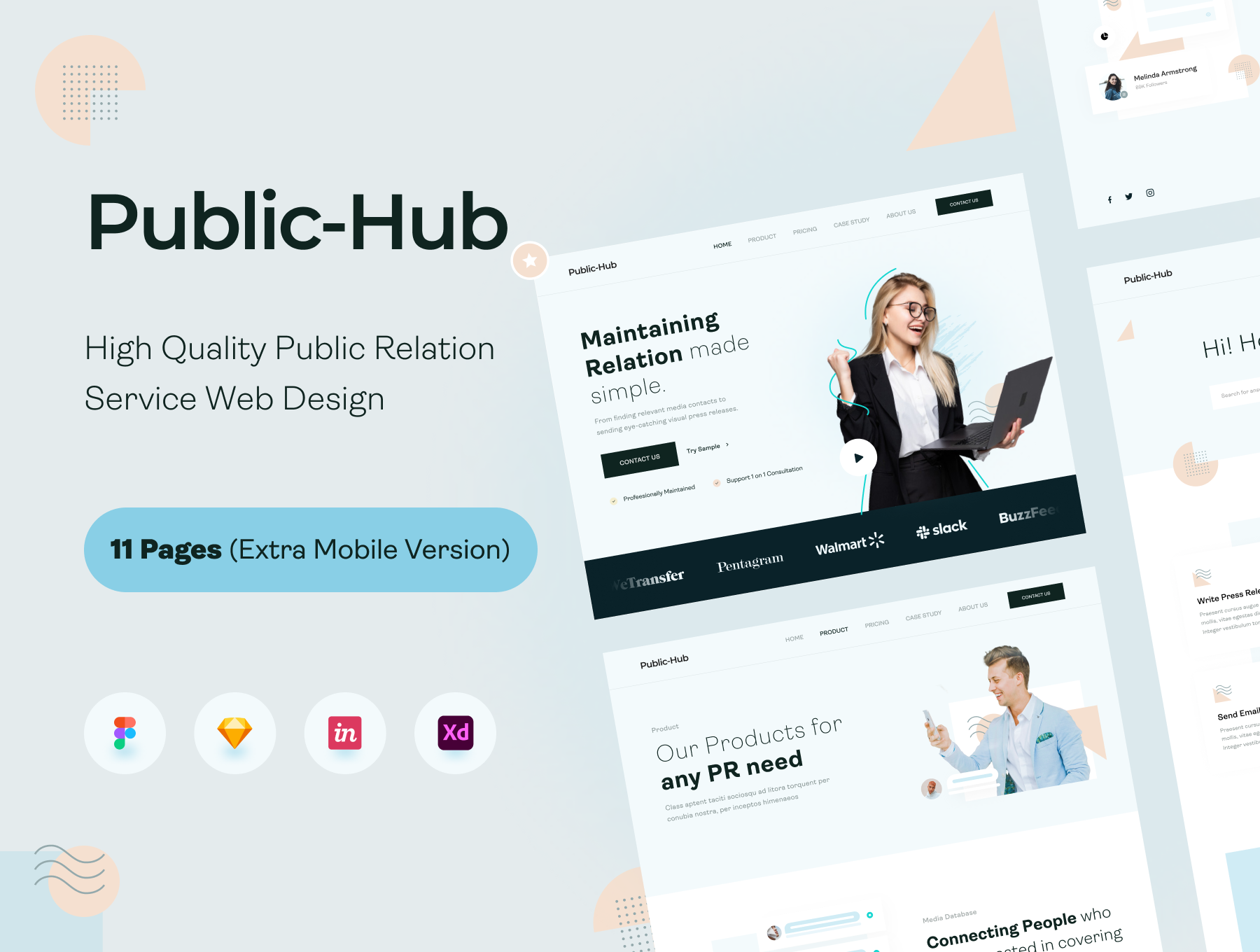 Public-Hub Landing Page UI KIT
