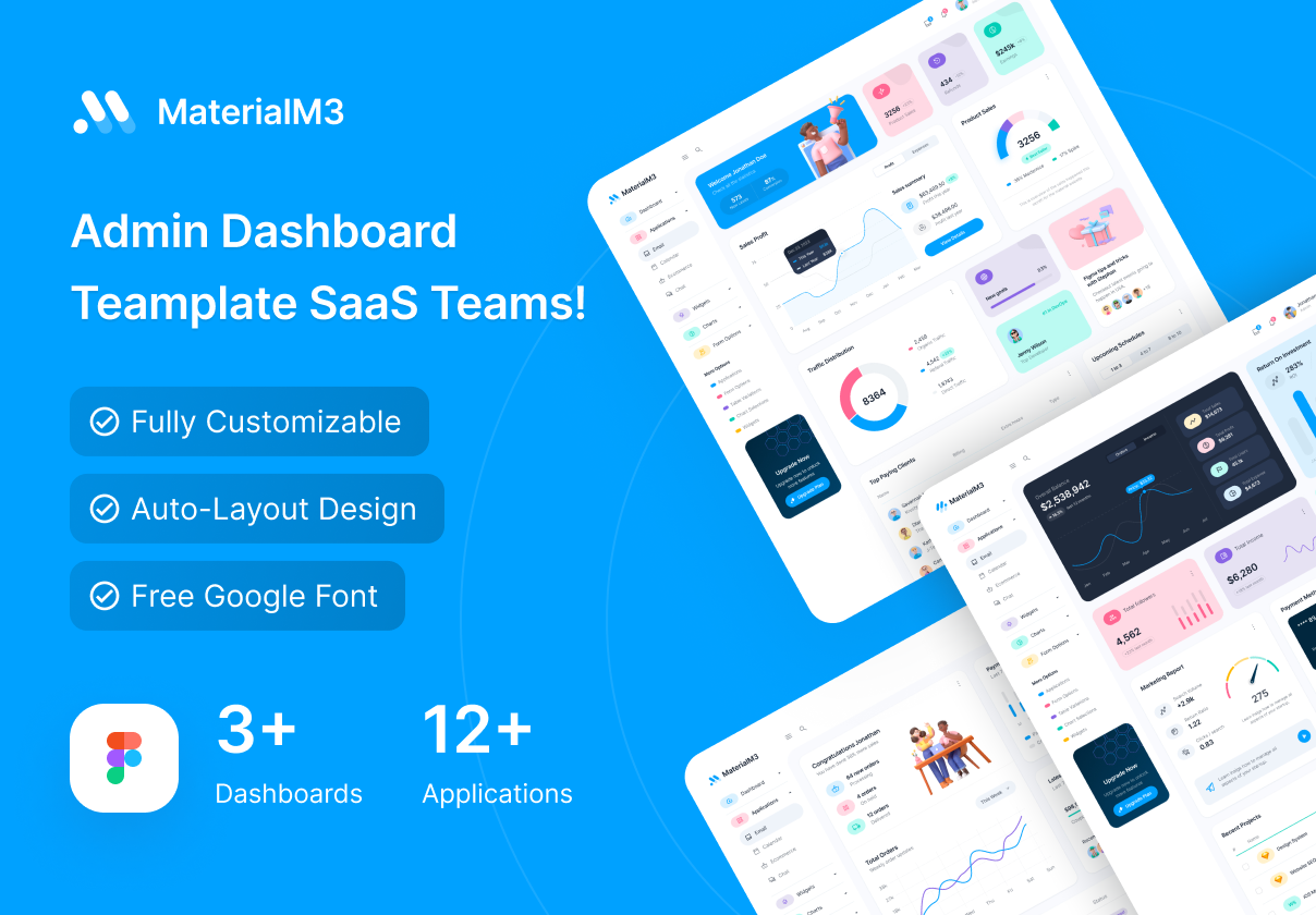 MaterialM3 - Figma Admin Dashboard Template
