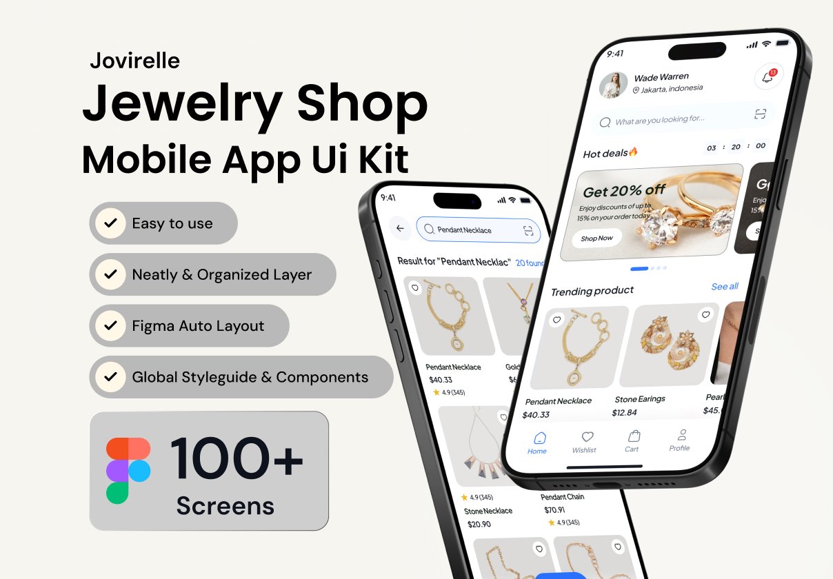 Jovirelle Jewelry Shop Mobile App Ui Kit