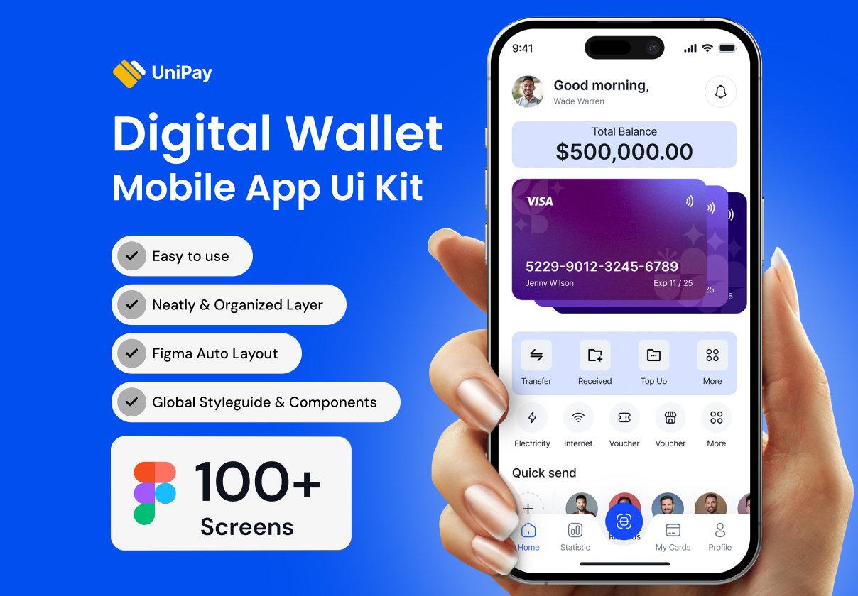 UniPay Digital Wallet Mobile App Ui kit