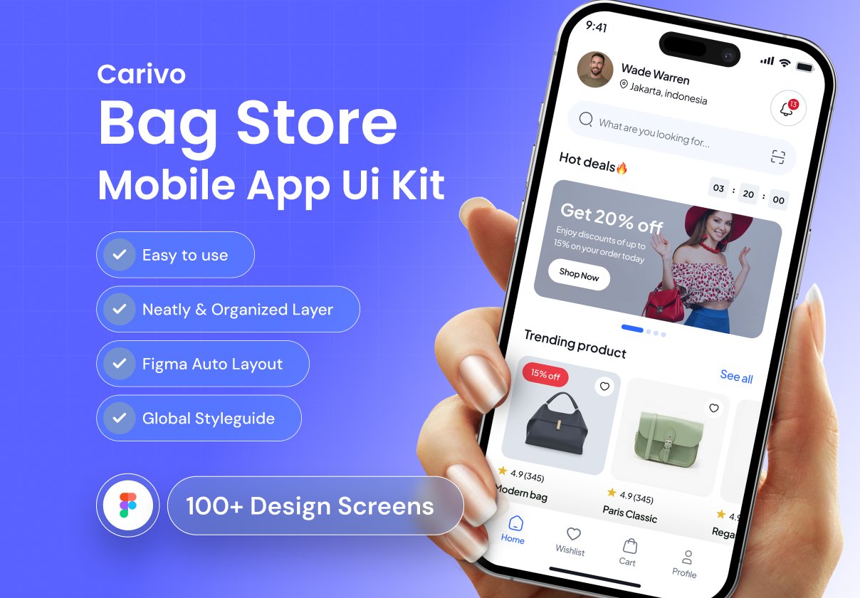 Carivo Bag Store Mobile App Kit