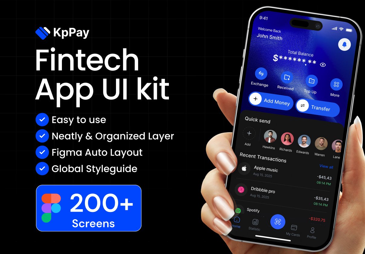 KpPay Fintech Mobile App UI kit
