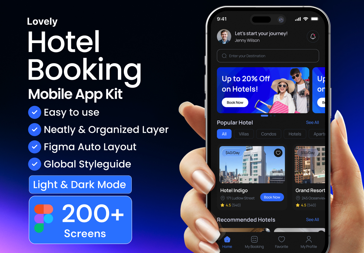 Lovely Hotel Booking 200+ Premium Screen App