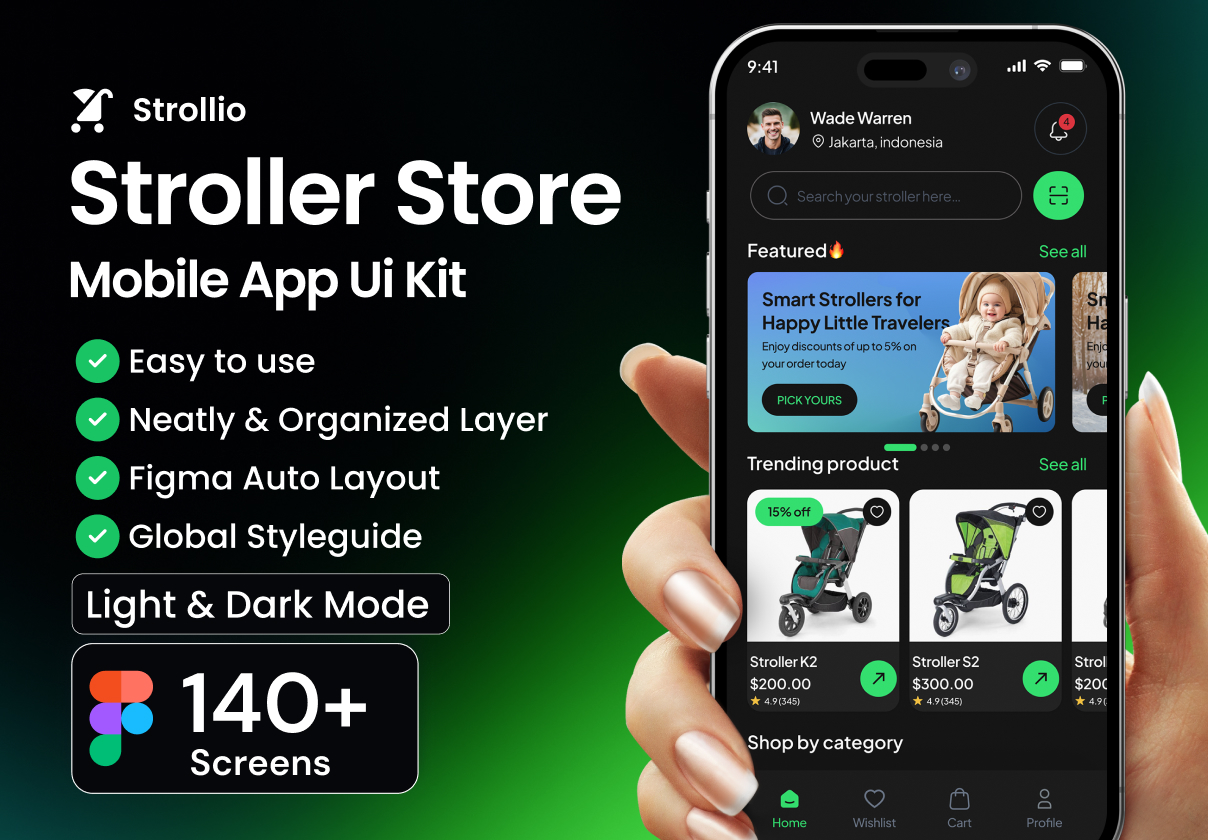 Strollio Stroller Selling Mobile App Ui Kit