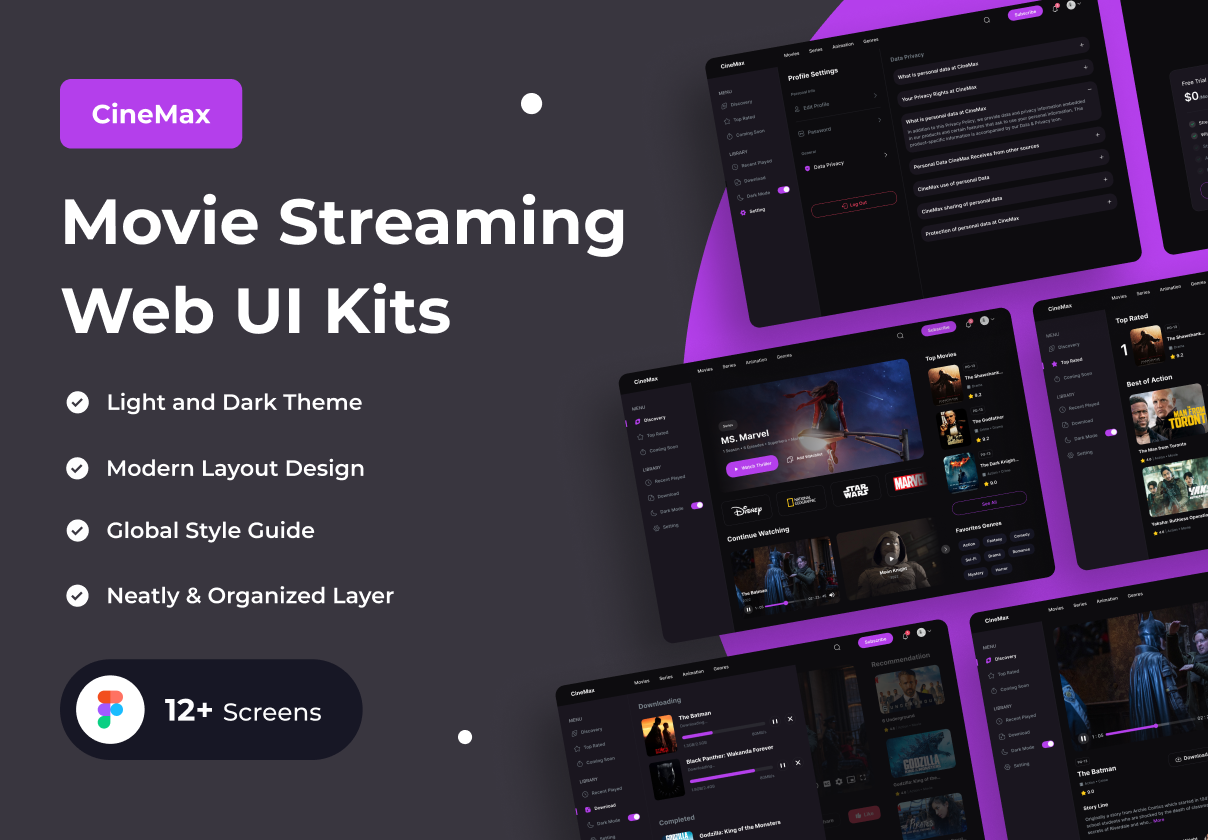 CineMax - Movie Streaming Web UI Kits