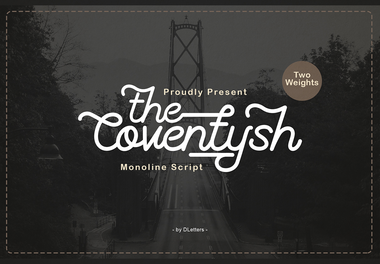 The Coventysh – Monoline Script Font - Uncategorized design asset by ui8