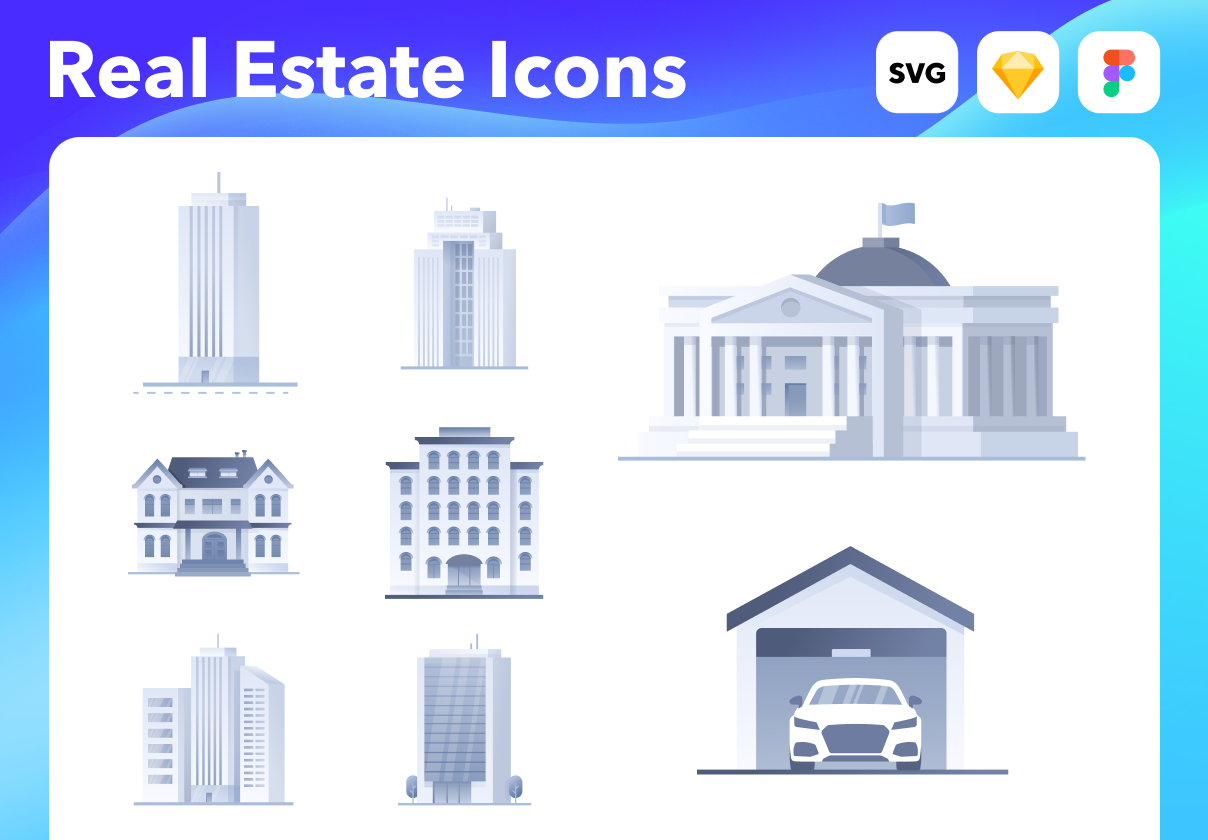 Web Icons Real Estate - Uncategorized design asset by ui8