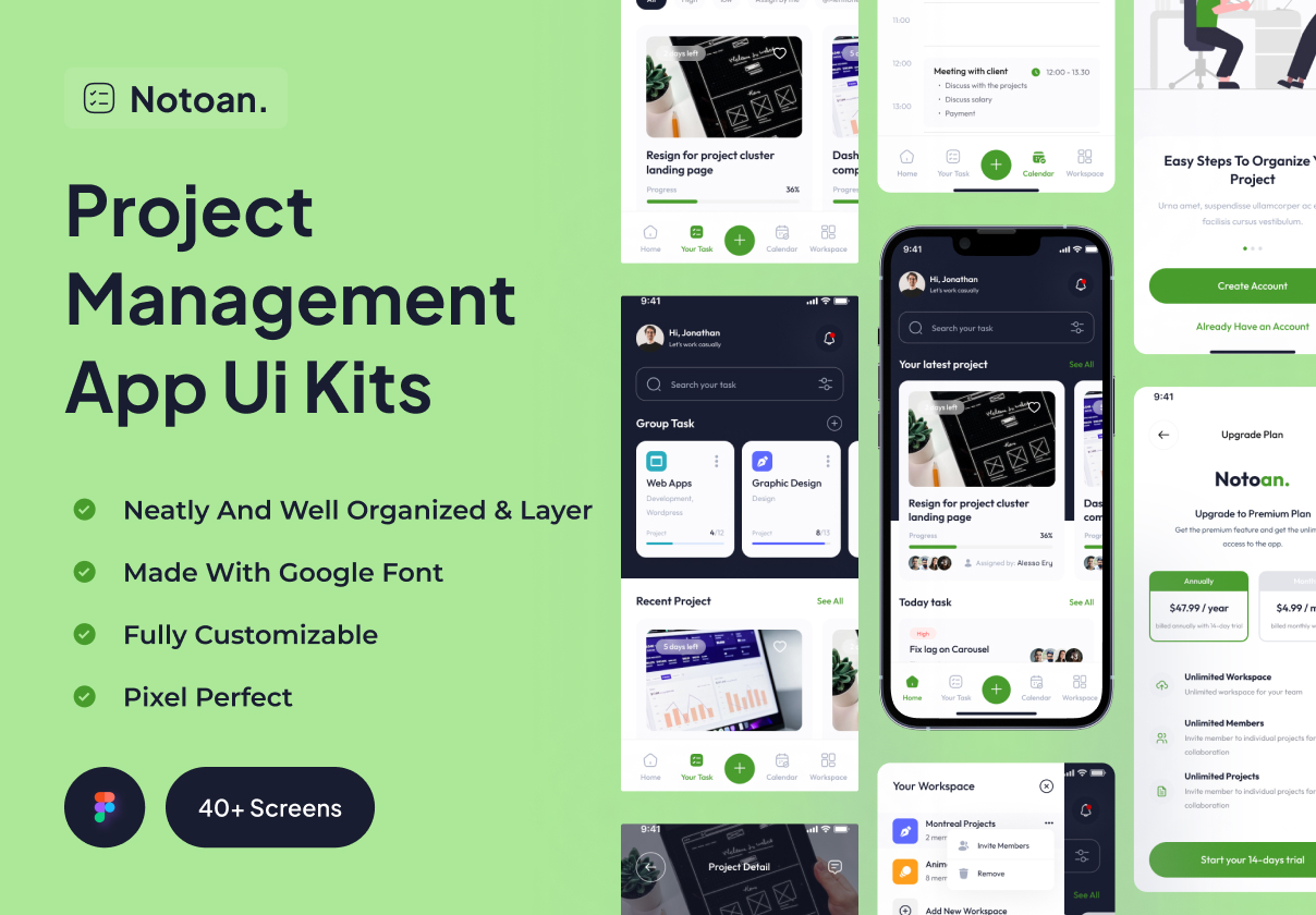 Notoan - Project Management App Ui Kits