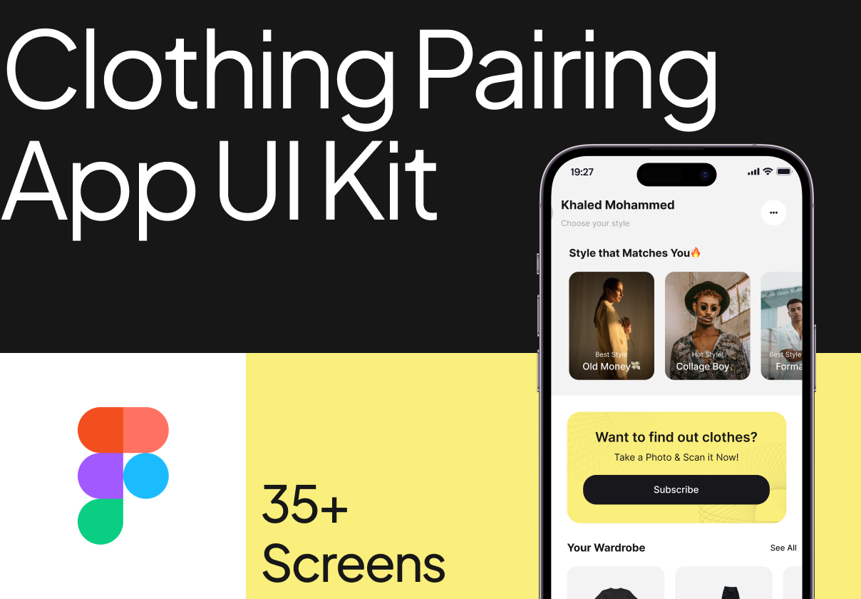 Clothing Pairing App UI Kit | Muzli Creative Store