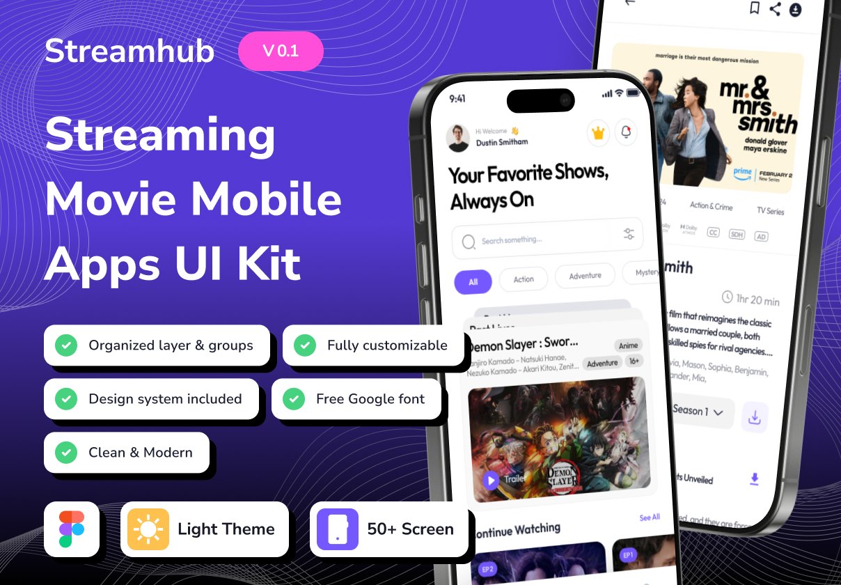 Streamhub -  Streaming Movie  App UI Kit