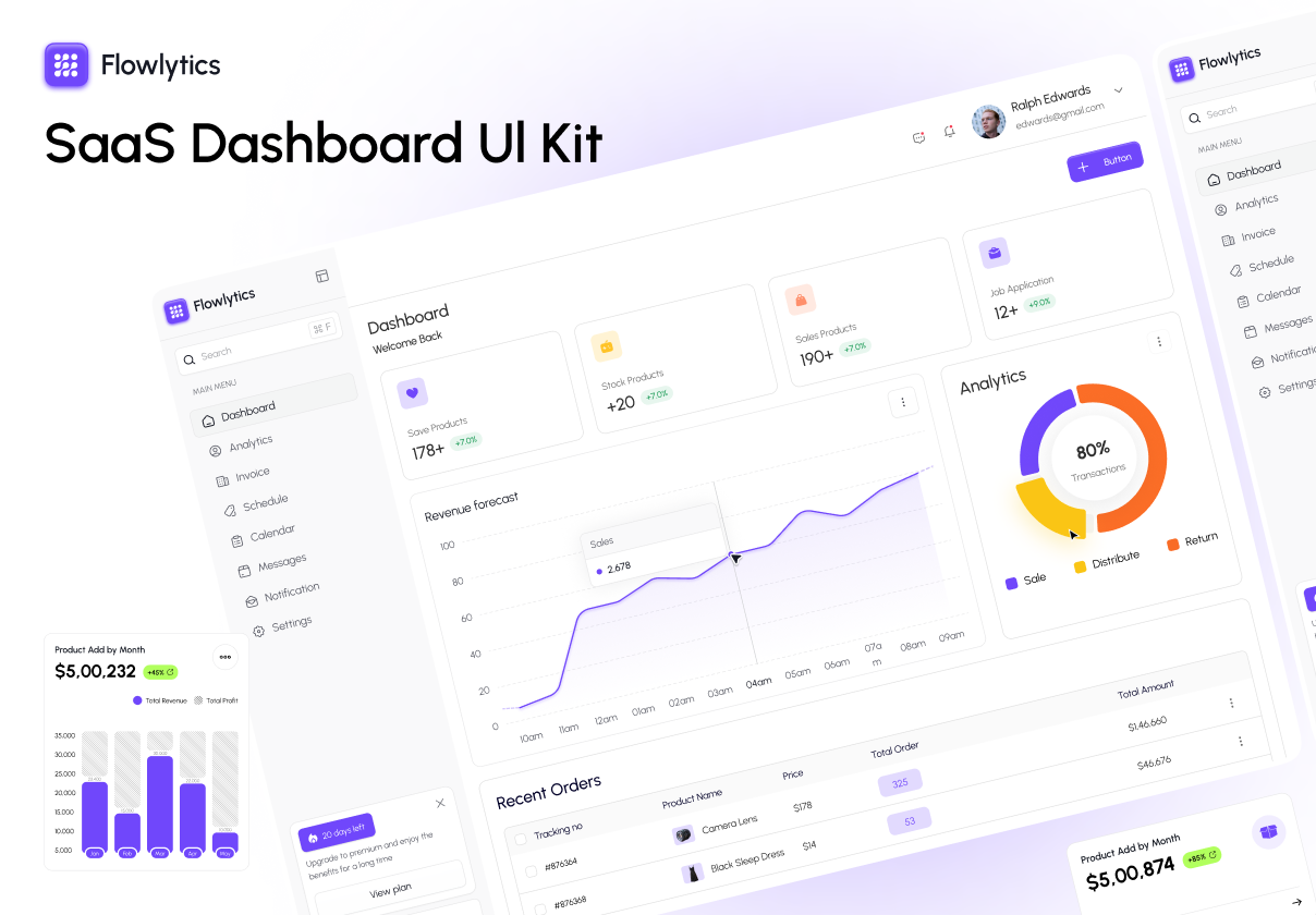 Flowlytics - SaaS Dashboard UI KIT