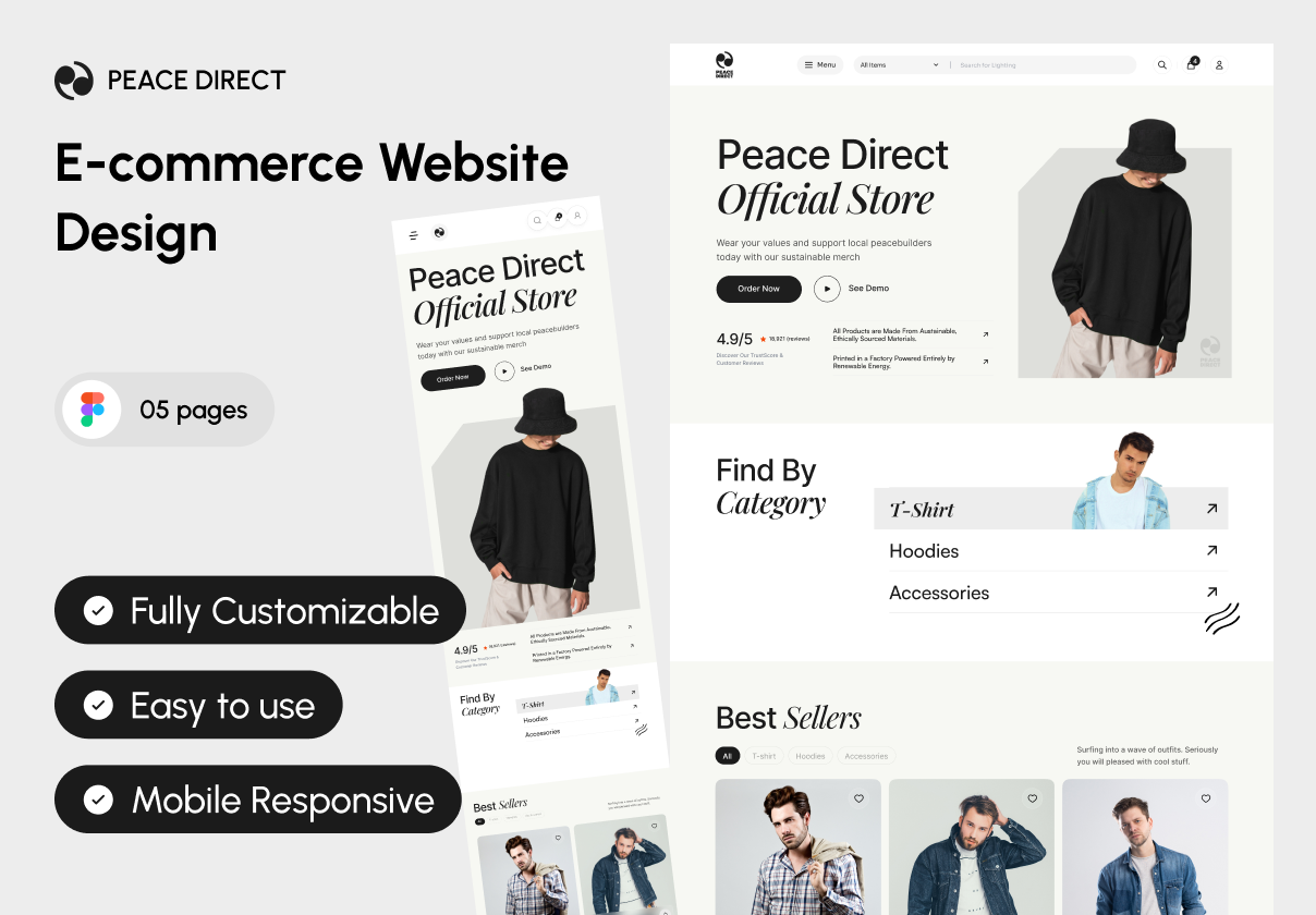 Peace Direct - Fashion Store Website