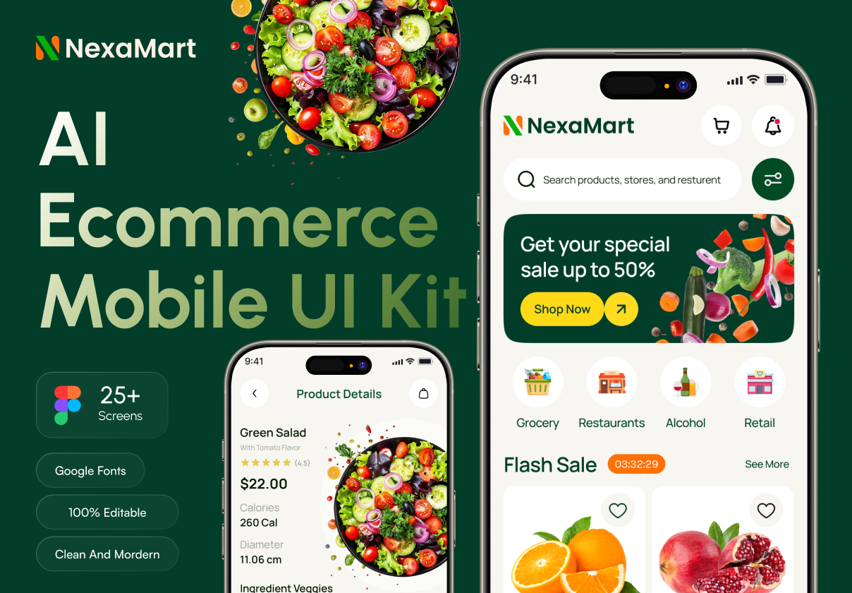NexaMart - AI Ecommerce Mobile App UI Kit