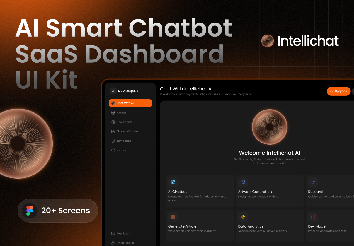 AI Smart Chatbot SaaS Dashboard UI Kit
