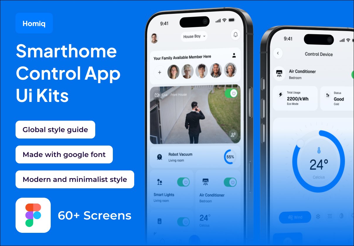Homiq - Smarthome Control Premium UI KIts App