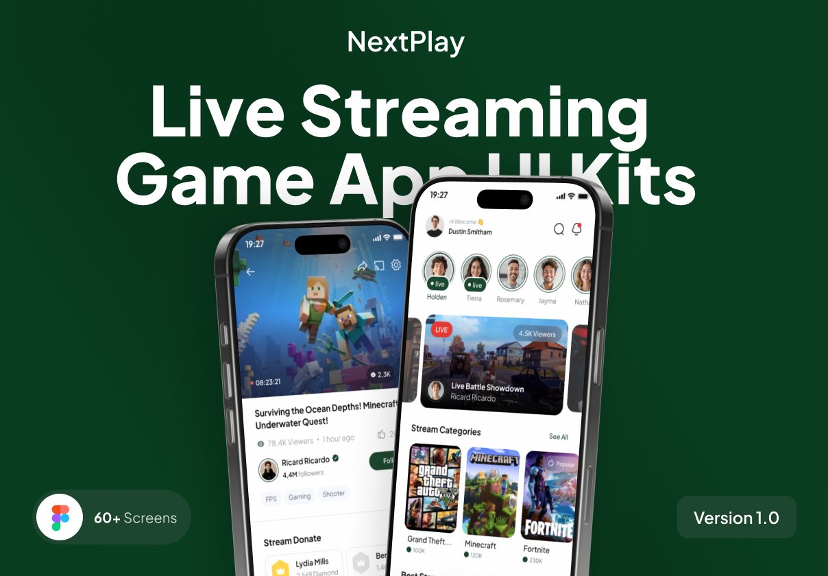 NextPlay - Live Streaming Game App UI Kits