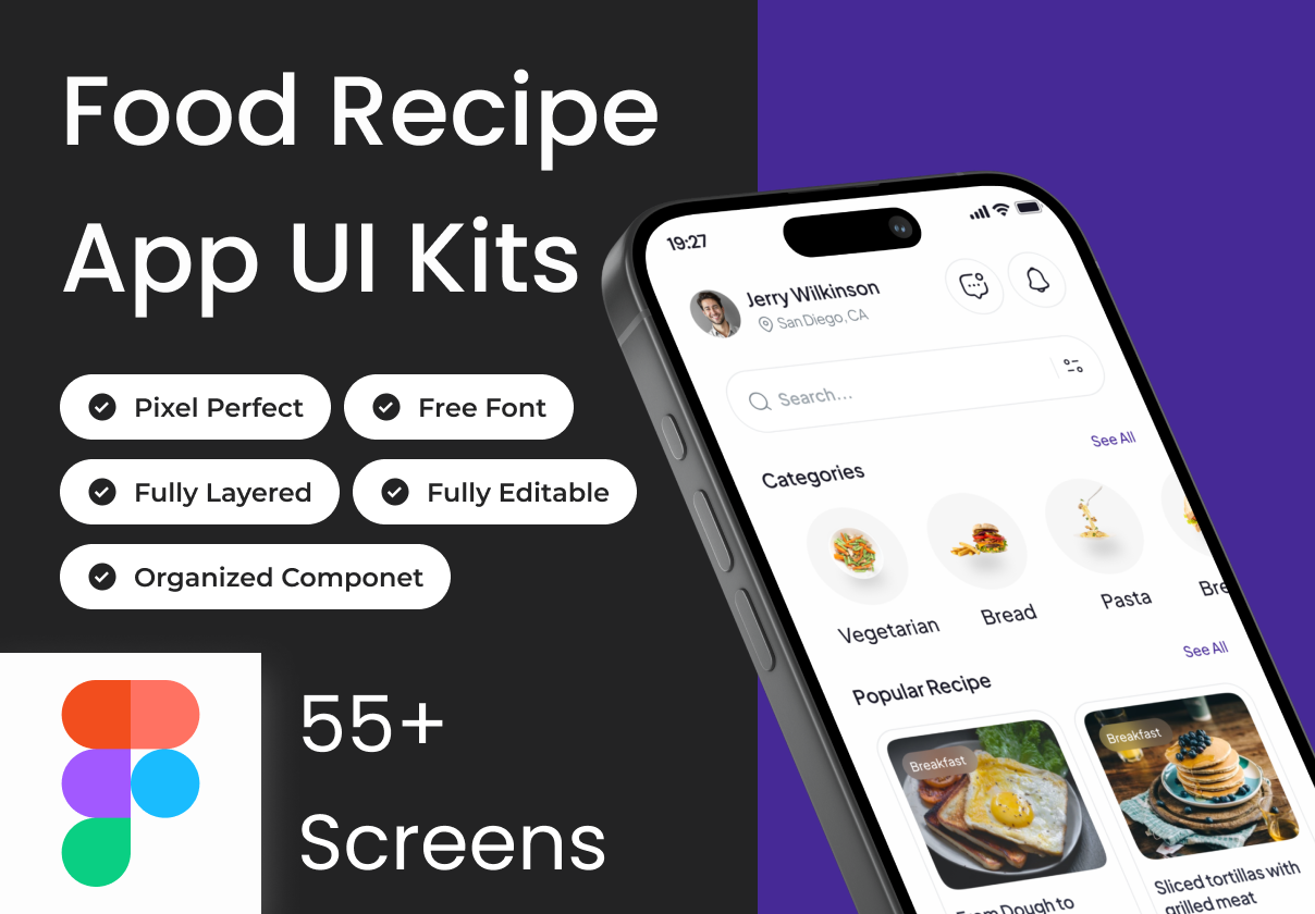 Resevo - Food Recipe App Ui Kits