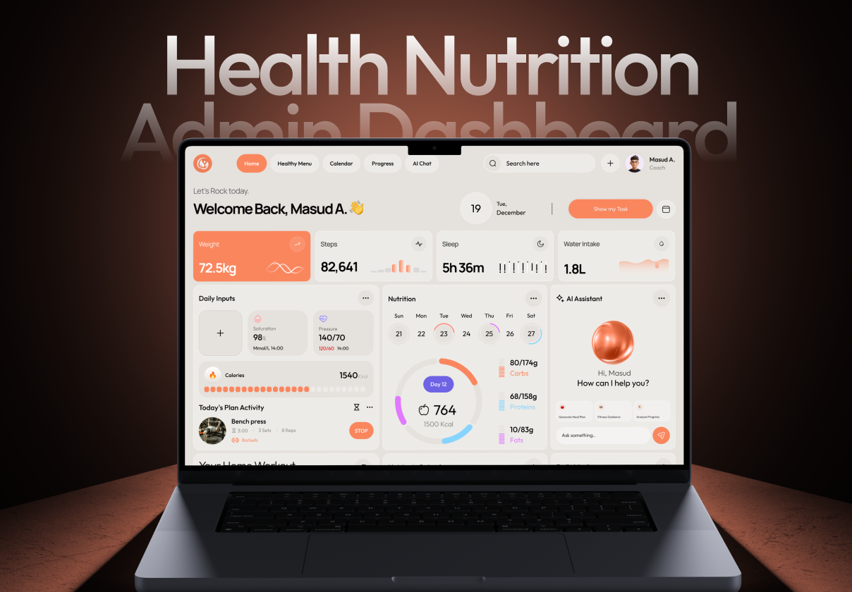 NutriSense - Health, Nutrition & Diet SaaS Admin Dashboard UI Kit