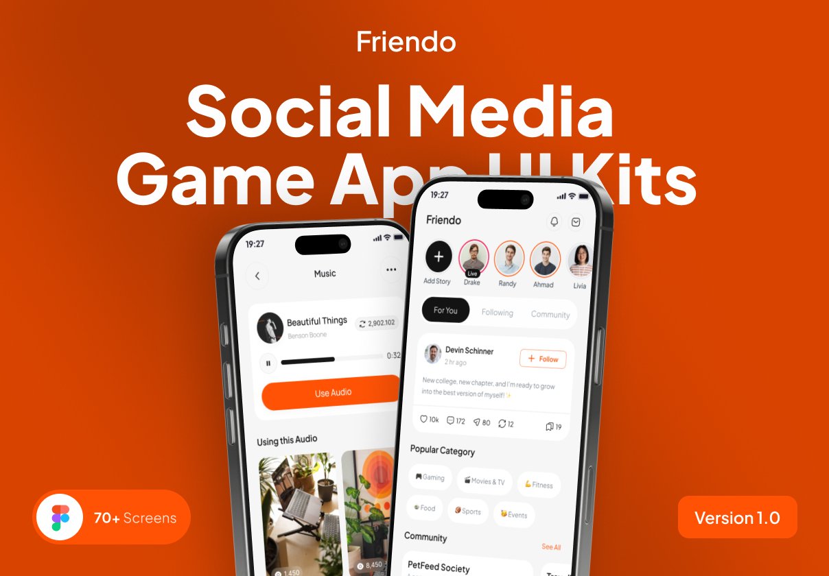 Friendo - Social Media App UI Kits