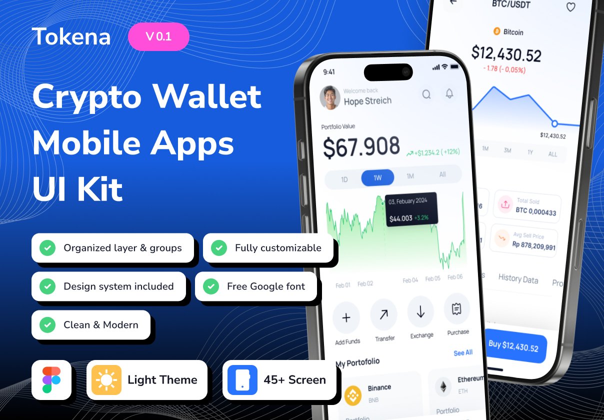 Tokena -  Crypto Wallet App UI Kit