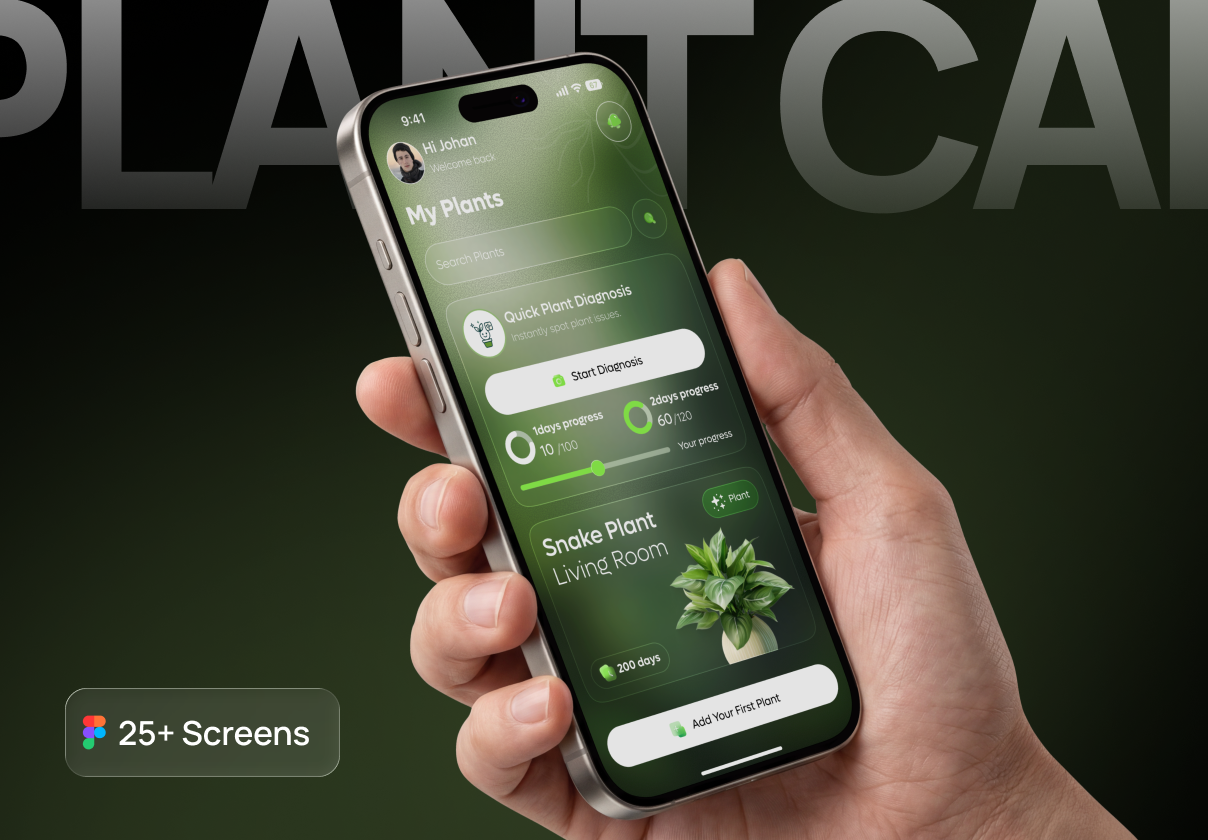 Verda — Smart AI Plant Care Mobile App UI Kit - Mobile design asset by ui8