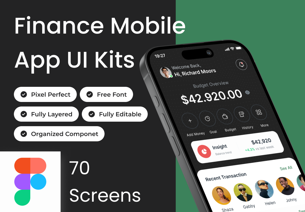 Penny - Finance Mobile App Ui Kits