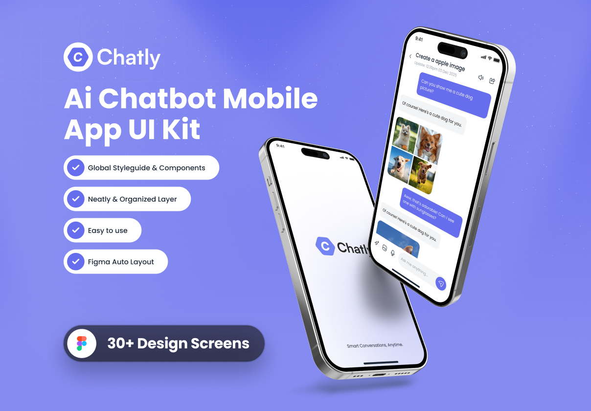 Chatly Ai Chatbot Mobile App UI Kit