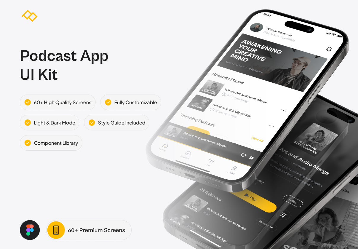Mireng - Podcast UI KIT
