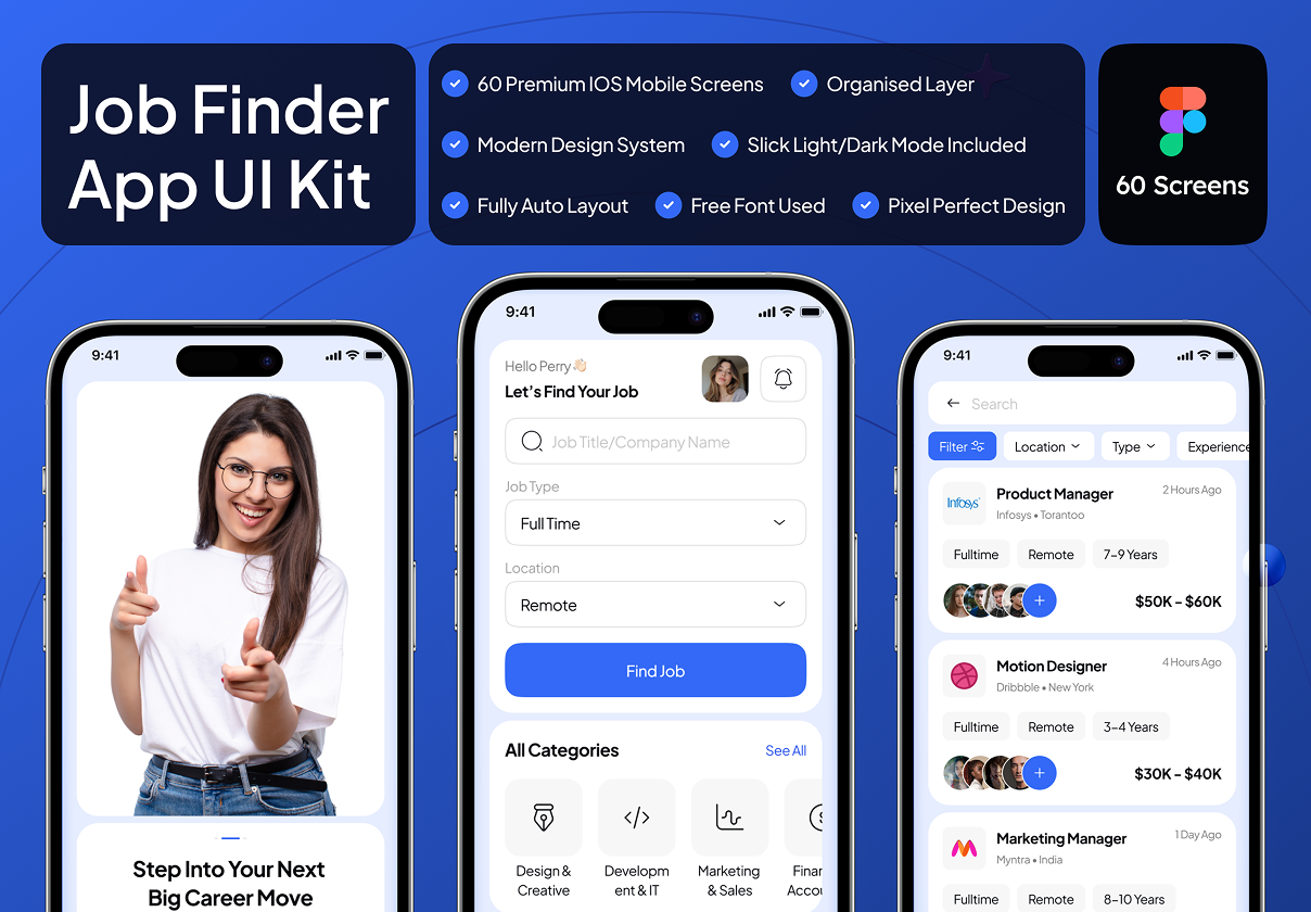 HireNEST - Job Finder App UI Kit