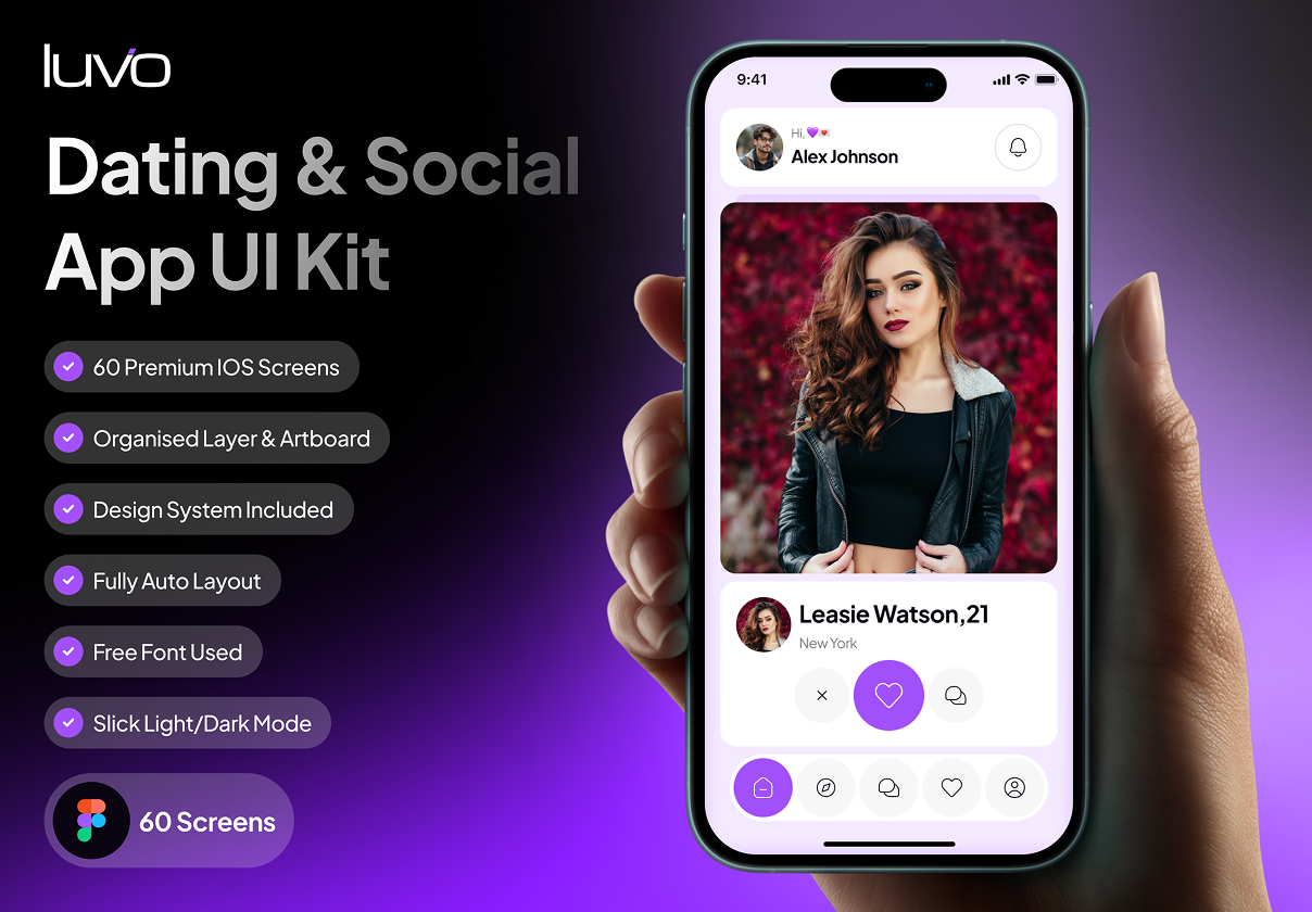 Luvio - Dating & Social App UI Kit