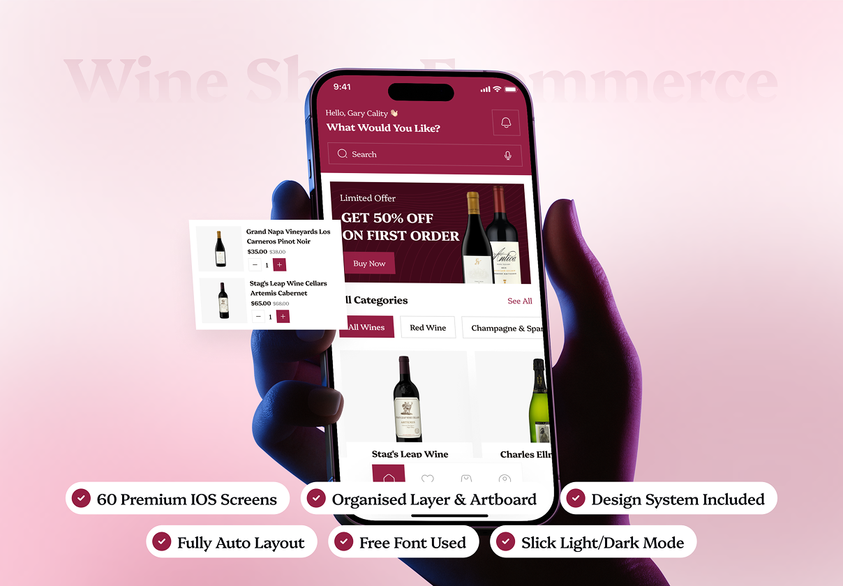 Oeno - Wine Shop Ecommerce App UI Kit