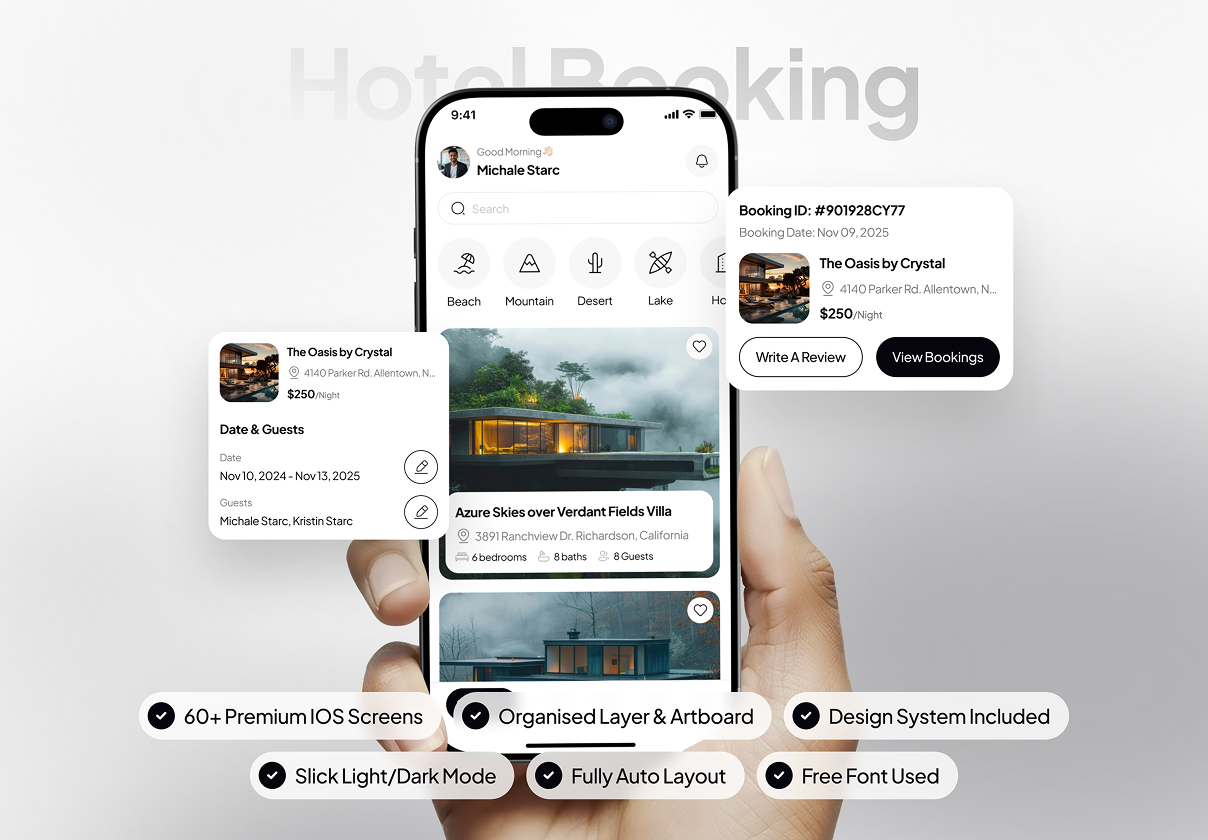 Siora - Hotel Booking App UI Kit