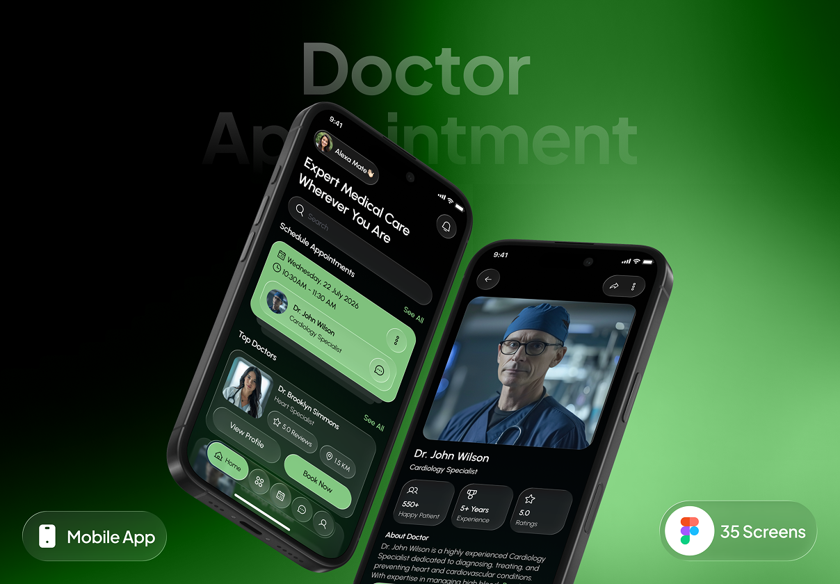 medixo - Doctor Appointment App UI Kit - Mobile design asset by ui8