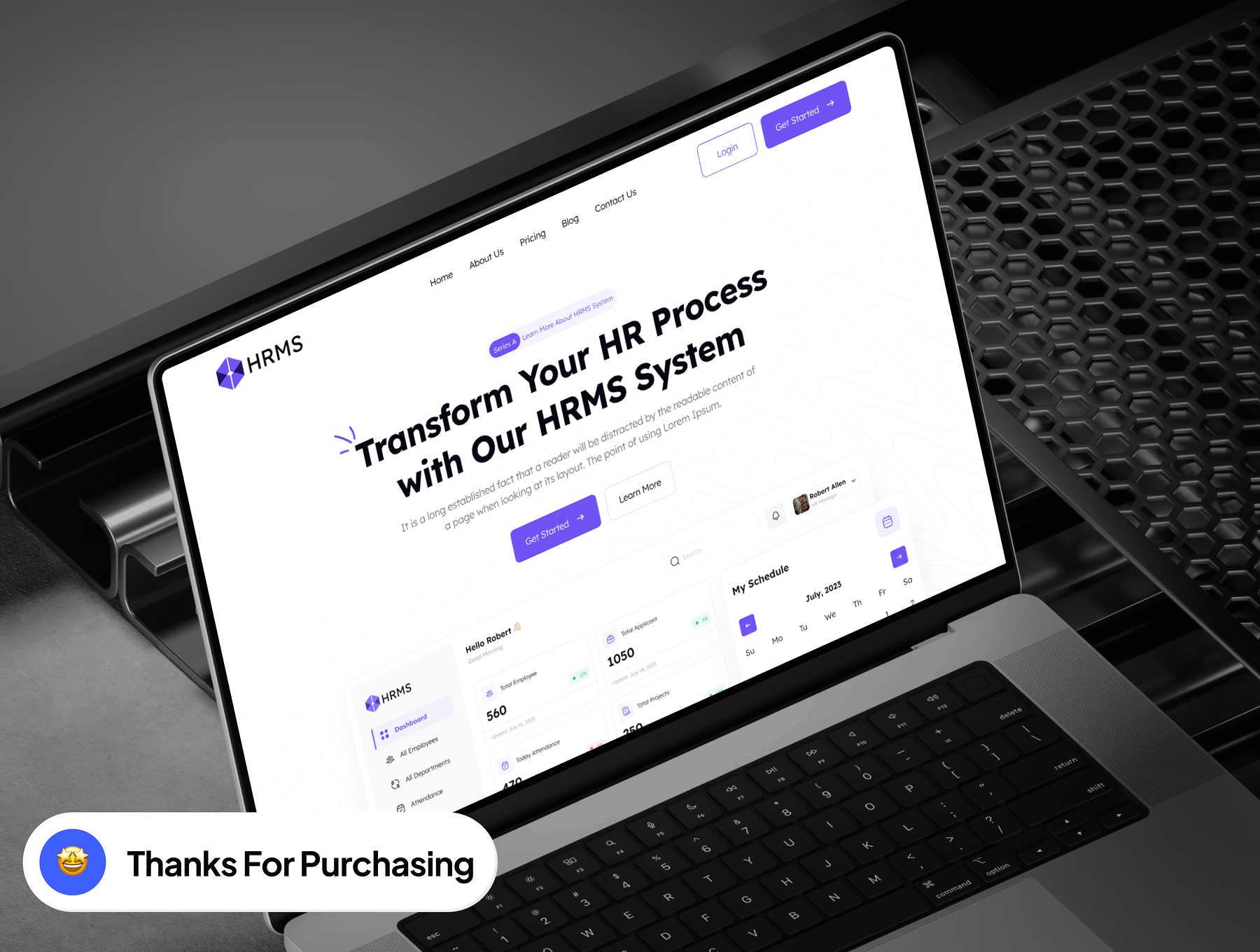 20屏响应式专业HR人力资源SAAS平台网站Framer模板 | HRMS - SaaS HRMS Management Website Framer Template_fwd56y