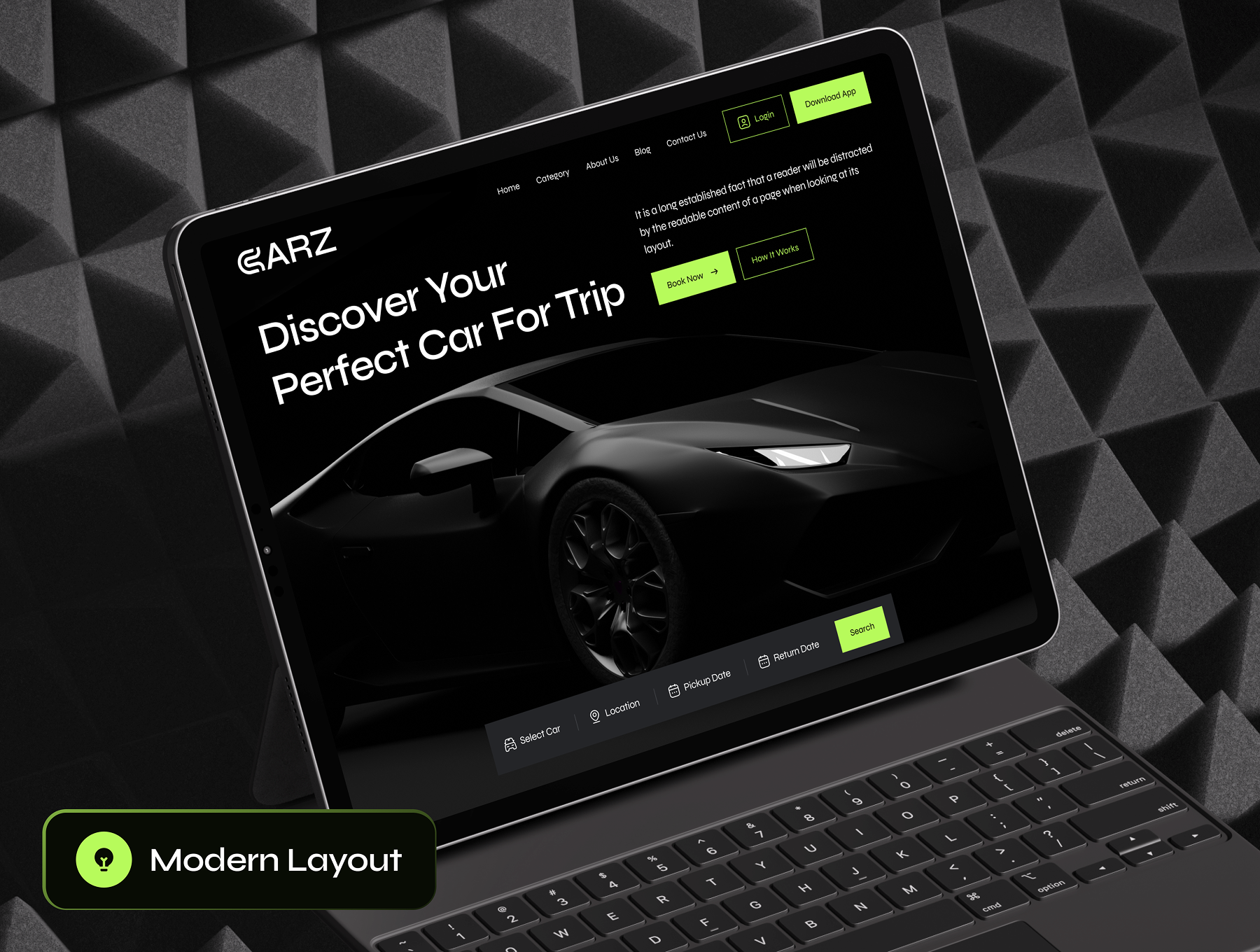 CARZ汽车租赁网站Framer模板——30+可定制屏幕，全端自适应设计 CARZ - Car Rental Website Framer Template_85eypl