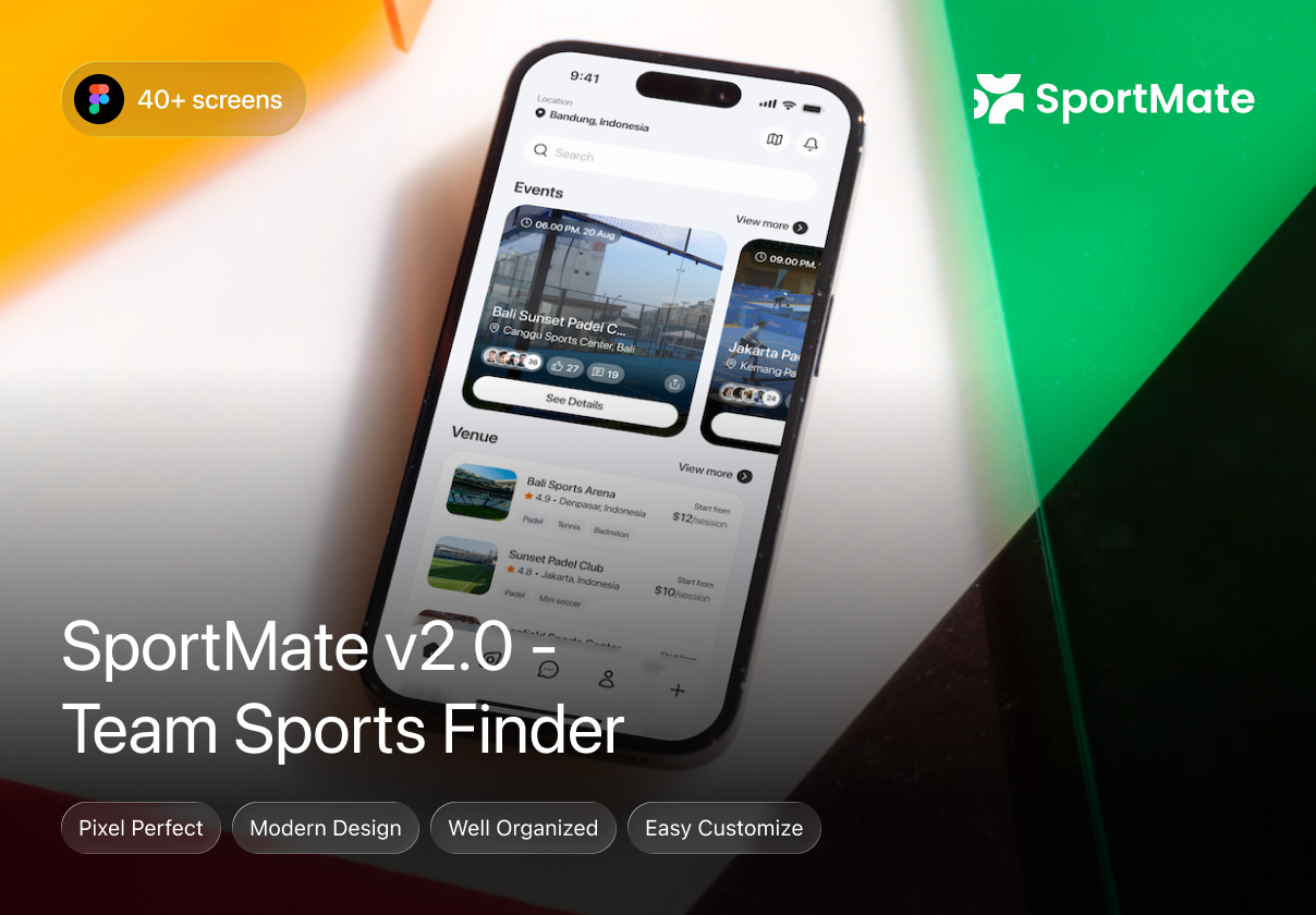 SportMate v.2.0 - Team Sports Finder - Uncategorized design asset by ui8